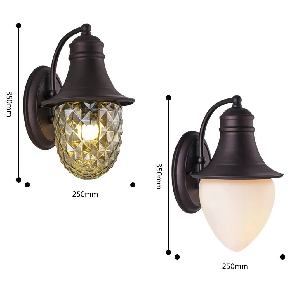 2022 europa Außen Beleuchtung Garten Wand Lampe Wasserdicht Industrielle Decor Außerhalb Licht Mit LED Retro für Terrasse Garage Tür