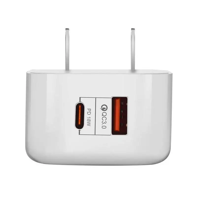 20W Charger Block 20W Two-Port Charger Block USB Fireproof Fast Charging Supplies Safe For Hotel Hostel Work Journey