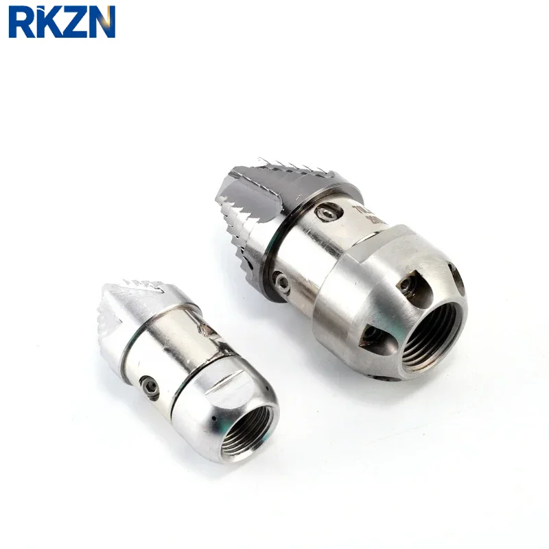 High-Pressure Rotary Sewer Jetting Nozzle G3/8 Thread 5L/min Rotating Pagoda Drain Cleaning Nozzle for 15L Water Output Machines