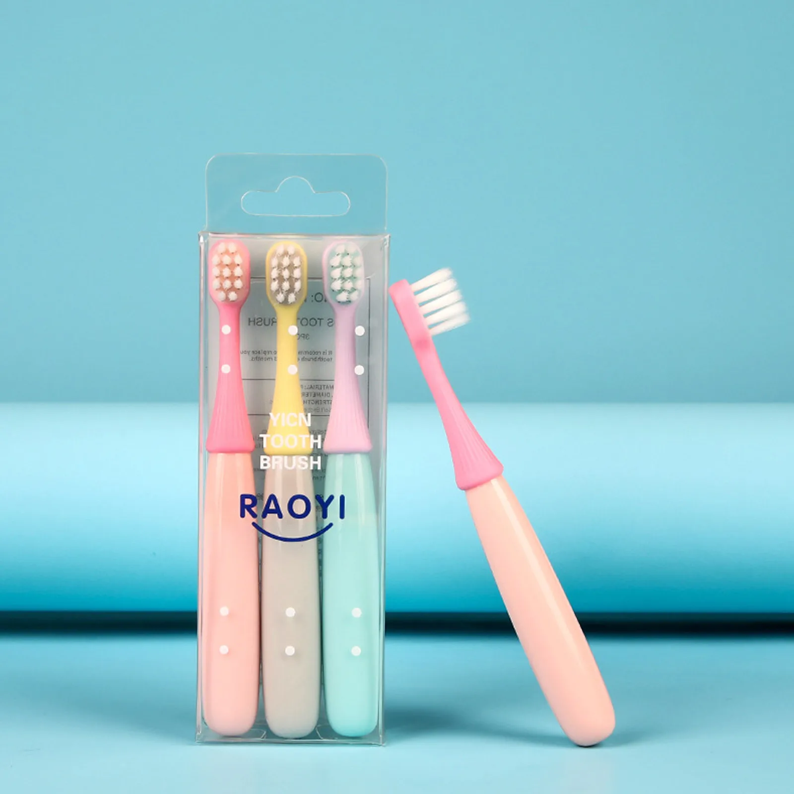 3PCS Baby Cute Toothbrush Set Children's Soft Bristles Toothbrush Kids Household Toothbrush Oral Health Care Cleaning Tools