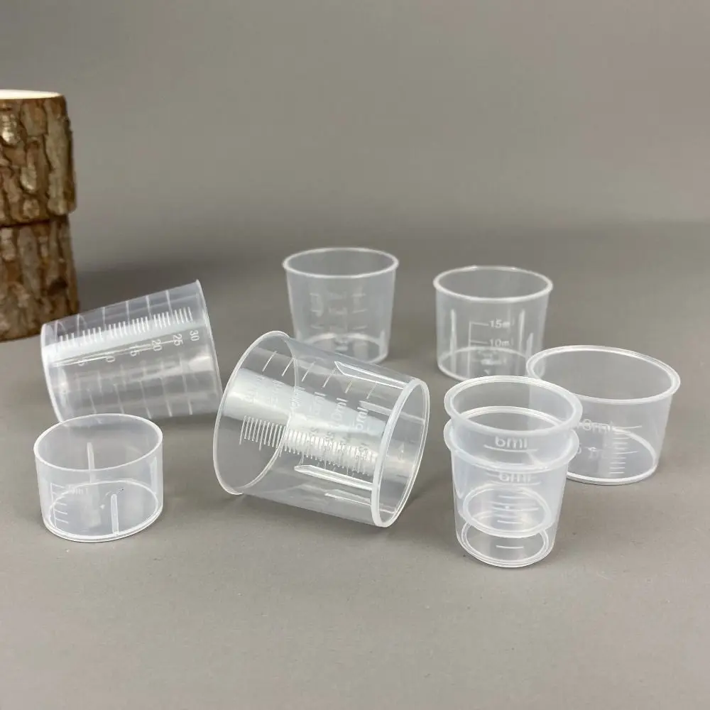 Clear Graduated Measuring Cup Mini Plastic Laboratory Beaker Graduated Measuring Tools Measuring Jugs Kitchen Baking