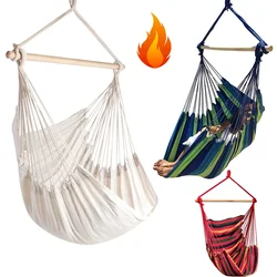 Indoor Outdoor Tassels Hammock Garden Patio White Cotton Swing Chair Bedroom Romantic Hanging Bed Beach Hammocks Chair