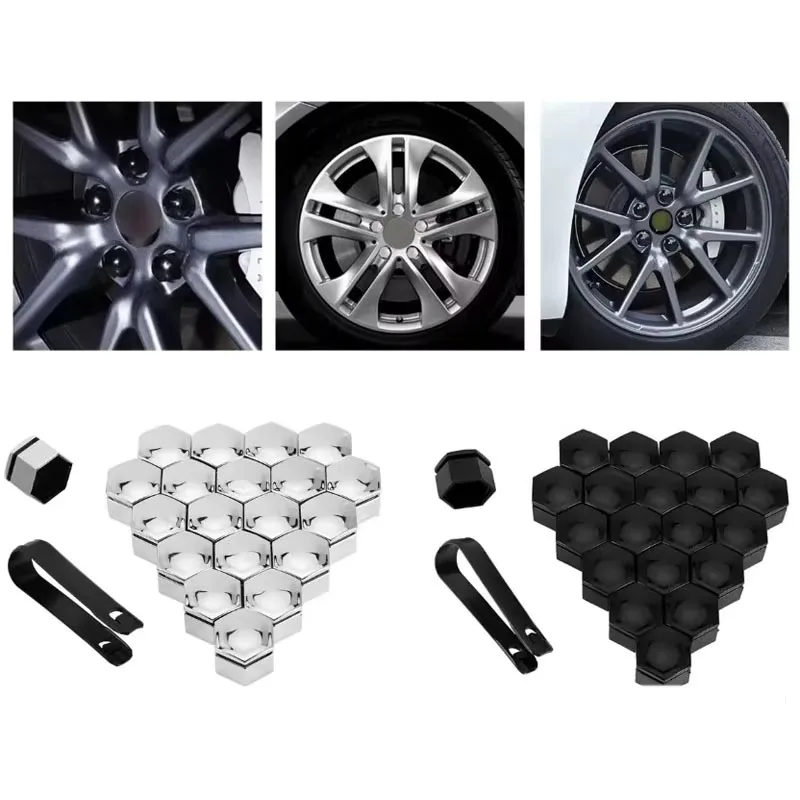 20/40pcs Car Wheel Nut Caps Auto Hub Screw Cover 17/19/21mm Bolt Rims Exterior Decoration Special Socket Protection Dust Proof