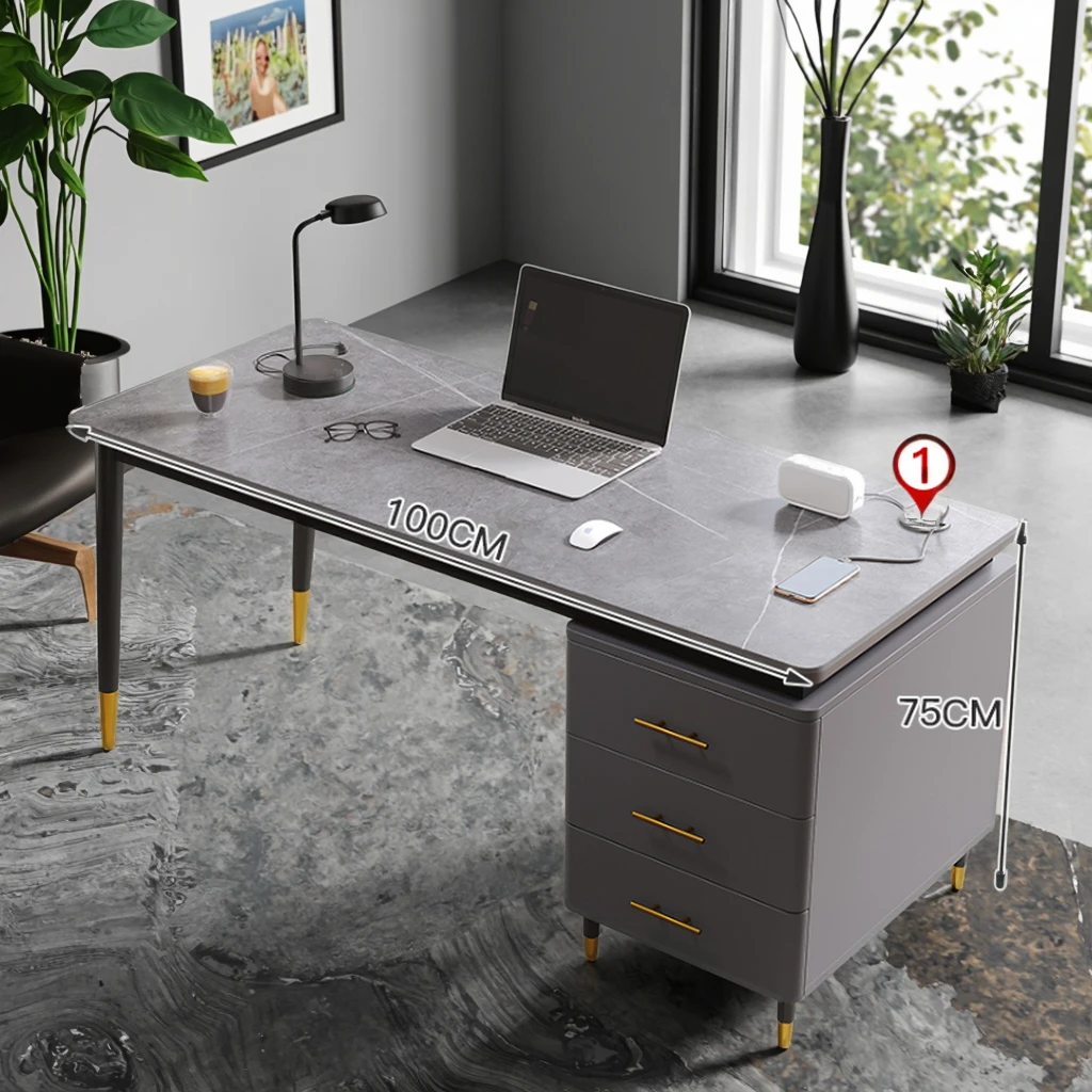 

*Slate Computer Table Desk Office Desk Workbench Simple Student Study Table Light Luxury Minimalist Gaming Table