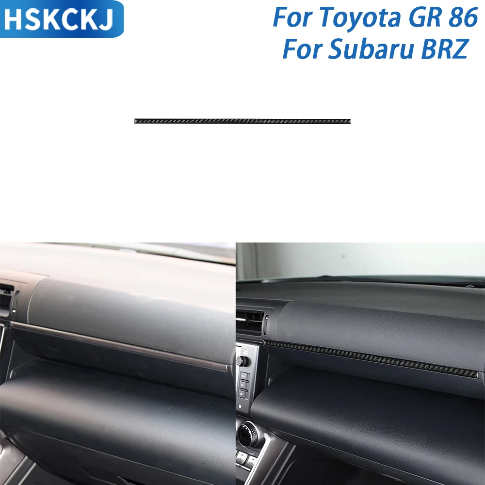 

For Toyota GR 86 For Subaru BRZ 2020+ Real Carbon Fiber Interior Sticker Copilot Central Control Strip Decorative Accessories
