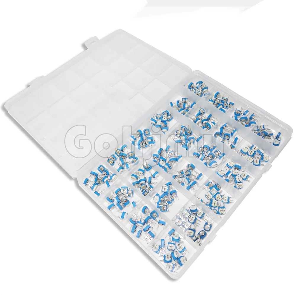 

240 шт., 24 значения * 10 шт. RM063 RM065 100R-2 м, углеродная пленка, горизонтальный тройной потенциометр, набор переменных резисторов, новый