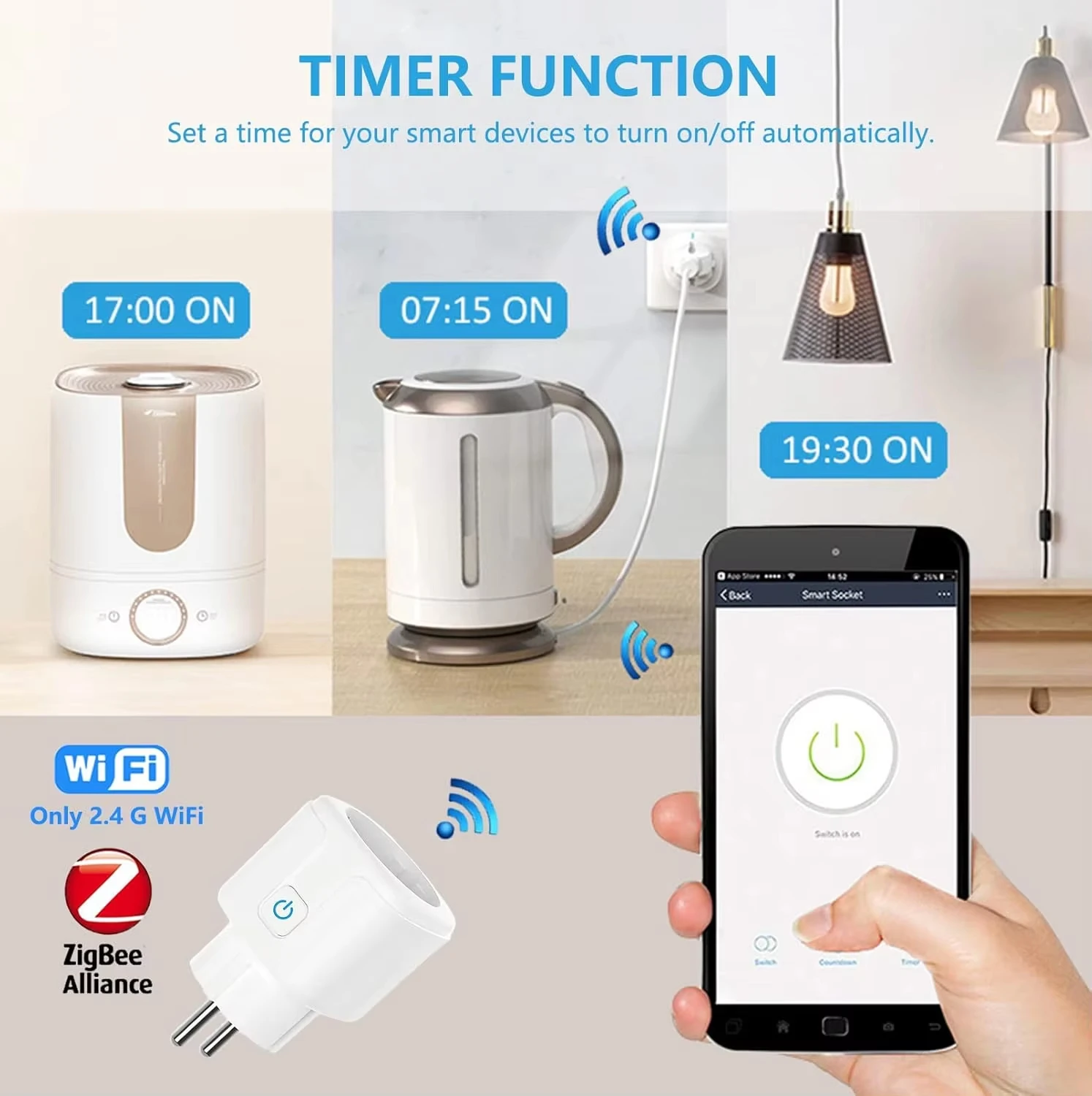 16A/20A Steker Pintar Tuya Zig - Smart Socket 16A Tuya App ulasan dan harga
