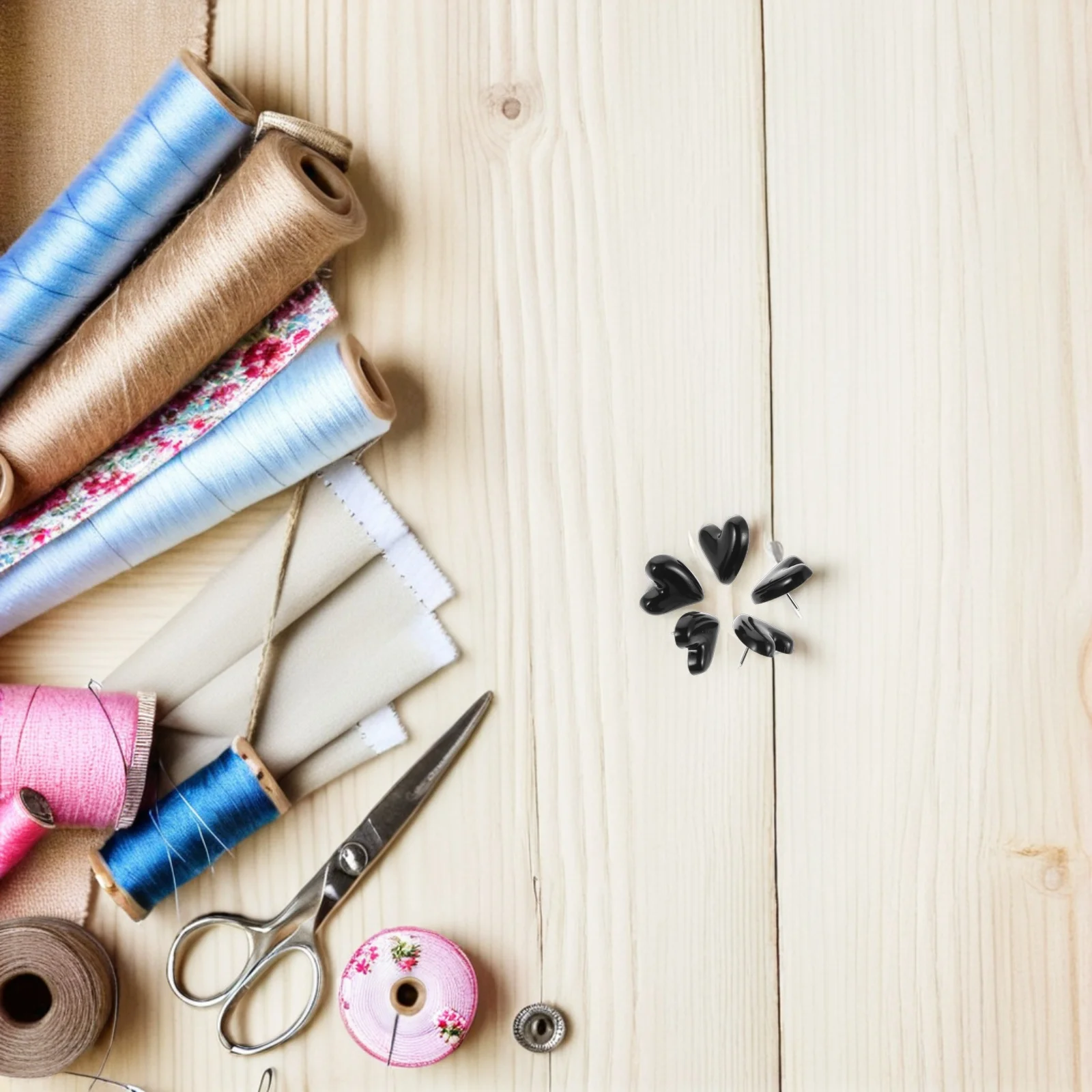 30 قطعة دبابيس ضغط على شكل قلب مزخرفة باللون الأسود غير منتظمة لنشرة لوحة الفلين عرض الحائط منظمة المدرسة المكتبية