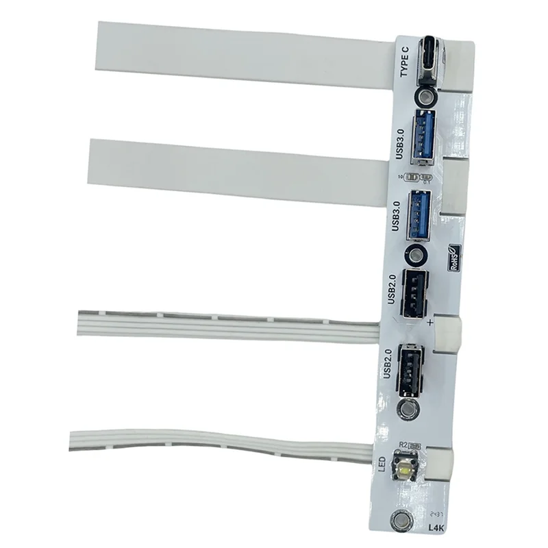 A003 USB 3.0 اللوحة الأمامية IO لوحة 2-Port USB3.0 + 2-Port USB2.0 + 1-Port TYPE-C 20G + LED Switch لهيكل الكمبيوتر المكتبي