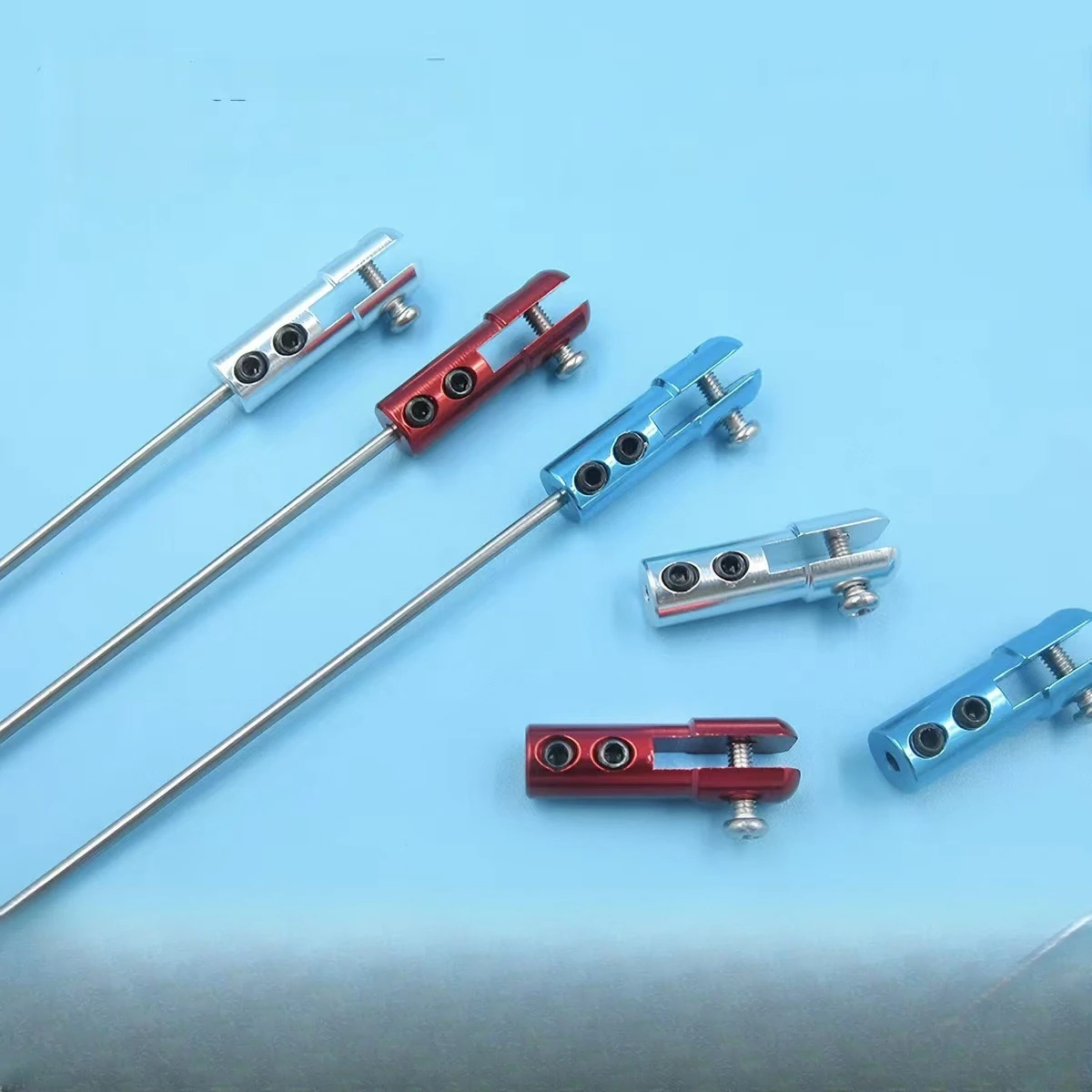 2mm Positioning Swivel Chuck M2 Servo Linkage Rod for RC Ship Aluminum Alloy Servo Rod Clamp