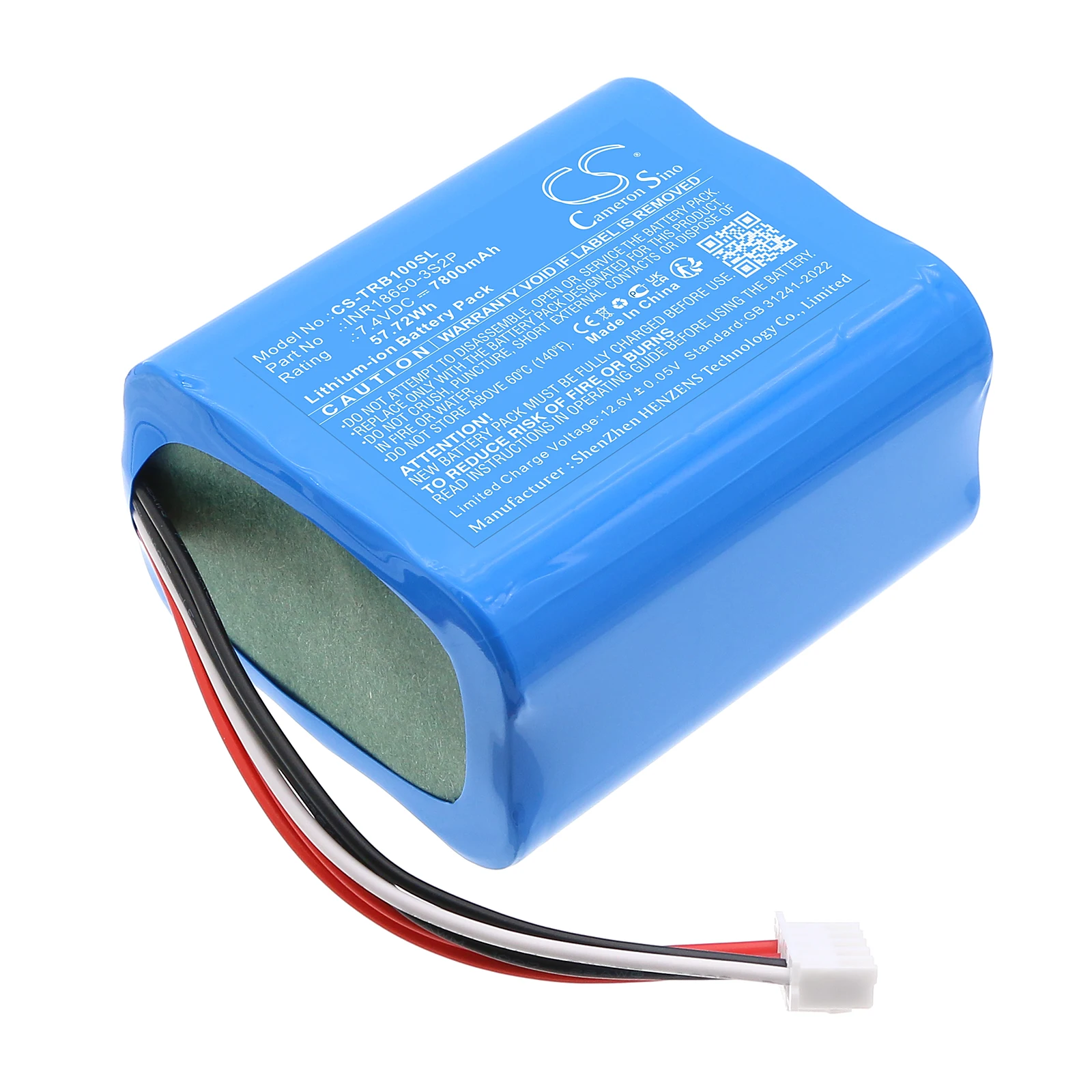 CS Replacement Battery for Tronsmart Bang PN:INR18650-3S2P 7800mAh / 57.72Wh