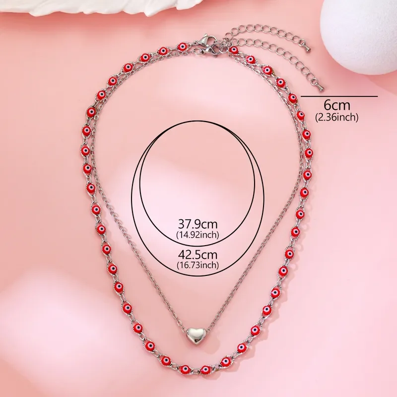 26 New double-layer collarbone chain Ankara European and American cross-border jewelry niche simple new Chinese style