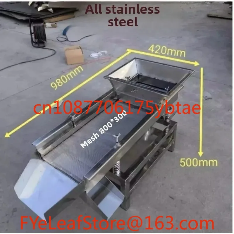 

30 * 80cm Single layer sieve stainless steel electric screen linear screening machine vibrating industrial vibrating