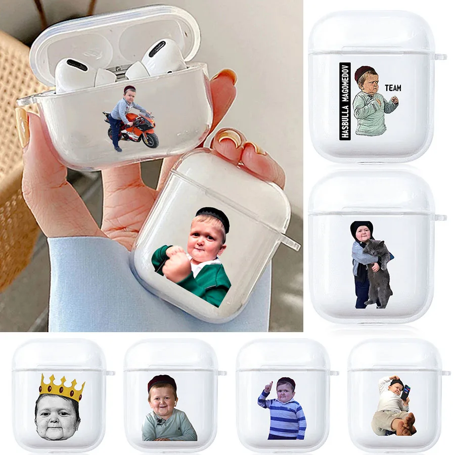 Hasbulla Magomedov Case for Airpods 4 Cartoon Protector Cover Box Airpods 1 2 3 4 Pro Air Pod Wireless Bluetooth Earphone Box