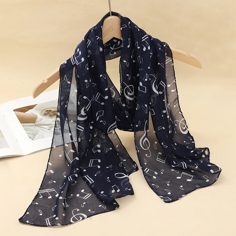 Women New Fashion Silk Scarf Print Design Shawl Elegant Headscarf Convinient Bandage Hijabs Chiffon Muslim Wrap Scarves