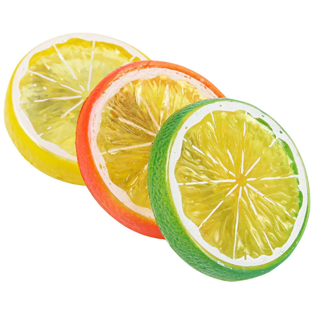 3 Pcs Simulation Lemon Hair Clip Creative Barrettes Cute Clips Fruit for Daily Life Plastic Novelty Hairpins Girls Banquets