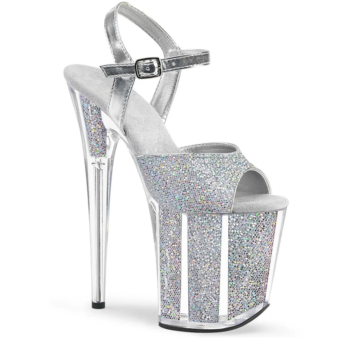 

20cm Ultra High Stiletto Heel Sandals Round Toe Waterproof Platform Women Model Runway Bridal Wedding Thick Sole Footwear