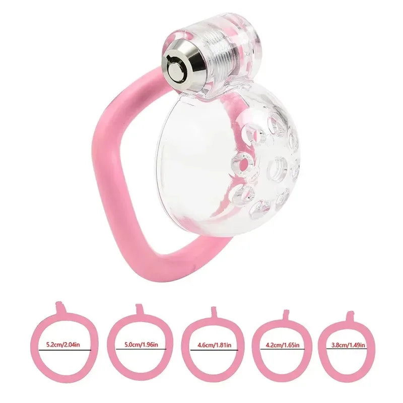 Male Penis Chastity Cage Set, Small Bird 5 Cock Rings Bondage Slave Adult Sex Toy