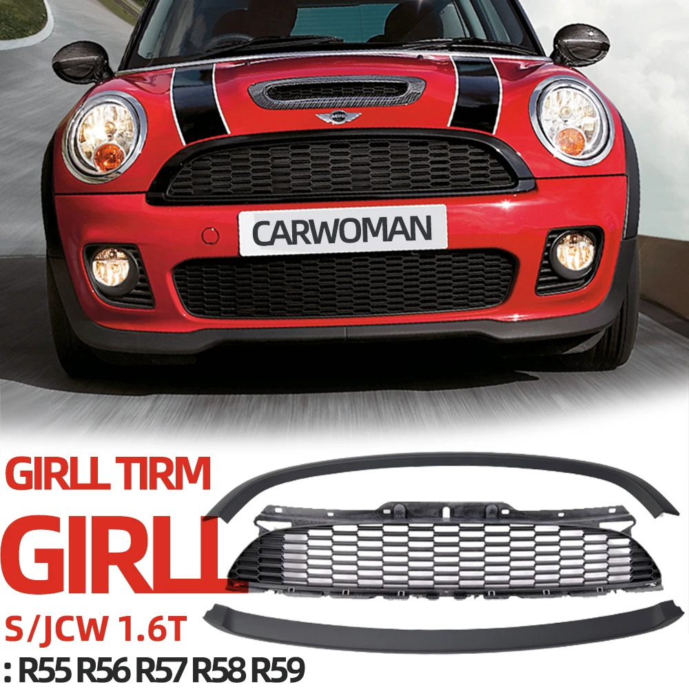 Brand New ABS Plastic Replacement Stick On Type Front Grill Trim Mesh For Mini Cooper R50 R52 R53 R55 R56 R57 R58 R59 LCI Car