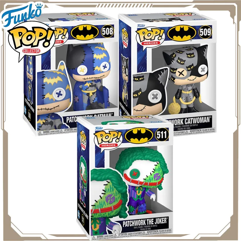 

Funko POP Original Batman DC Anime Figure PATCHWОRK CATWOMAN THE JOKER Action Figure Toys for Boys Girls Kids Gift Ornaments