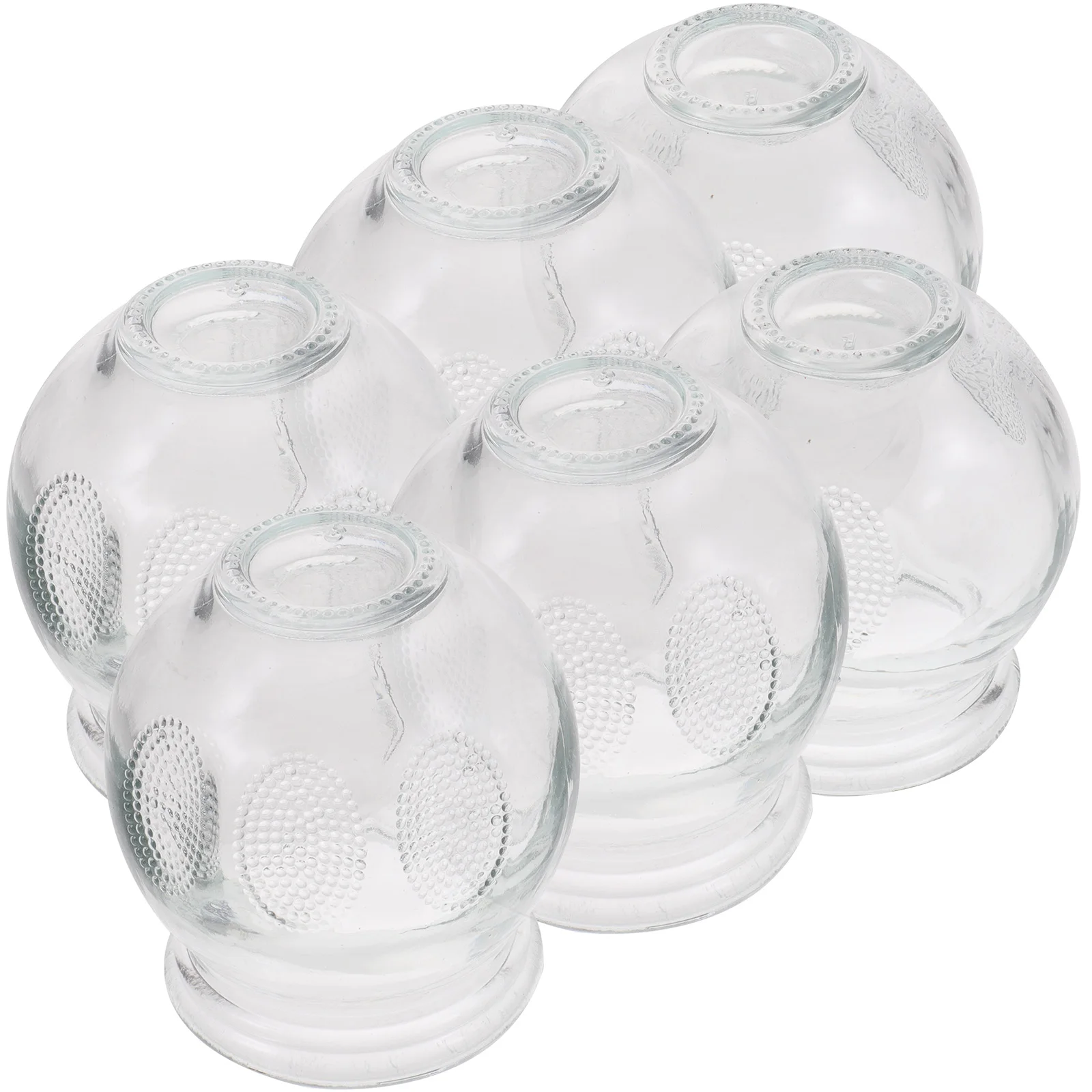 

6 Pcs Cupping Mugs Kit Massage Facial Tool Canned Glass Drinking for Face Scraping and