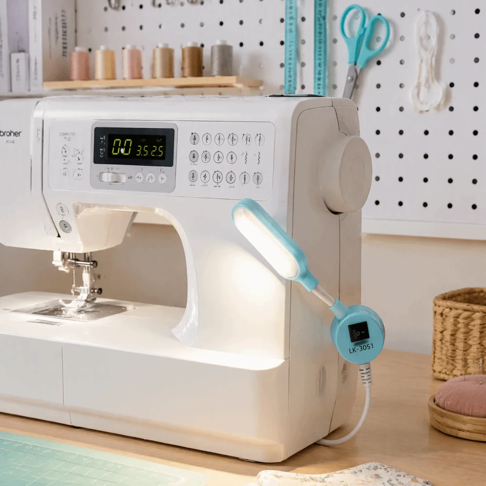 Flexible Sewing Machine Light Magnetic Base Adjustable Goose Neck Work Lamp Super Bright Portable Industrial Lights Workbench