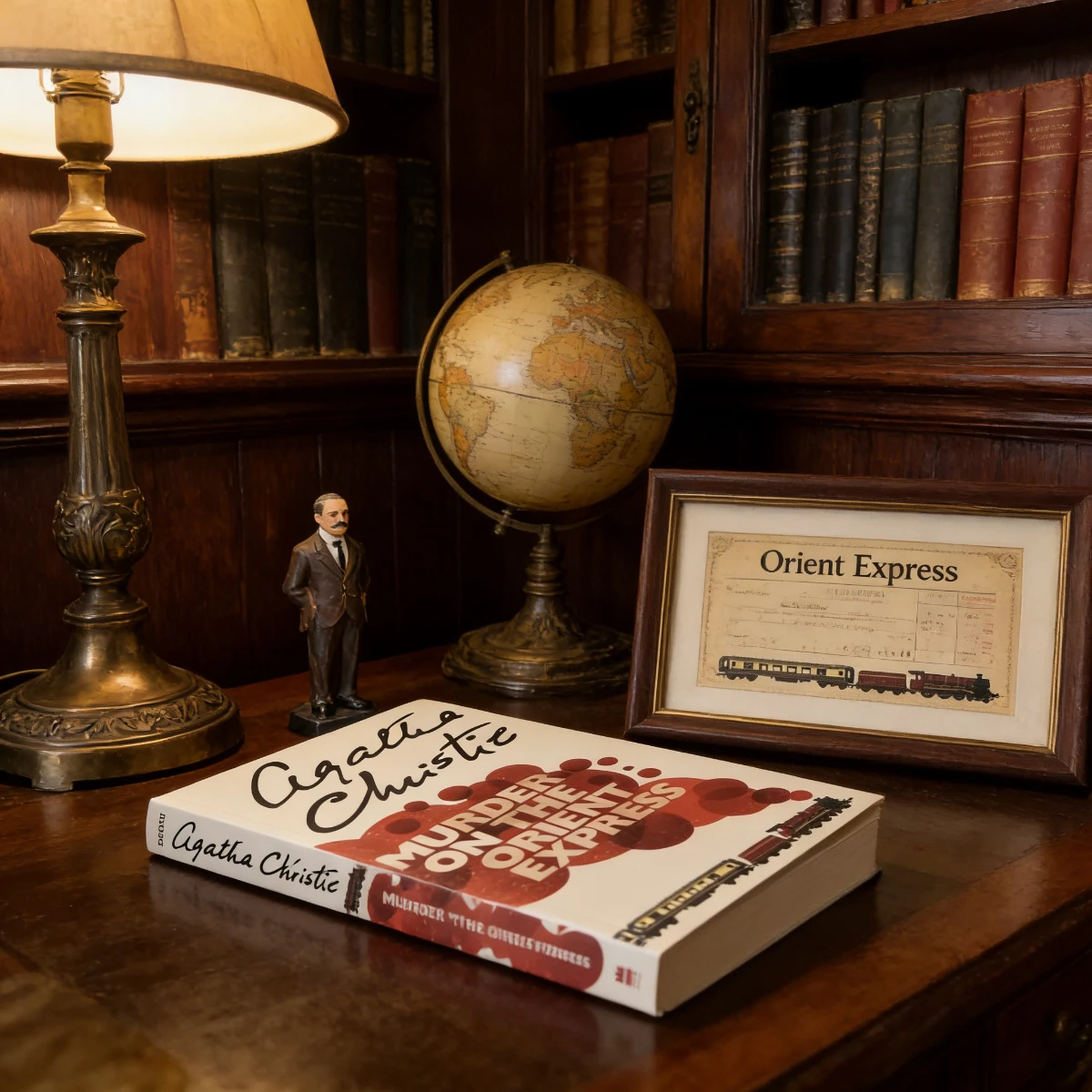 Agatha Christie, Crimen en el tren Orient Express, Hercule Poirot, detección, misterio, crimen, ficción, obra literaria clásica inglesa