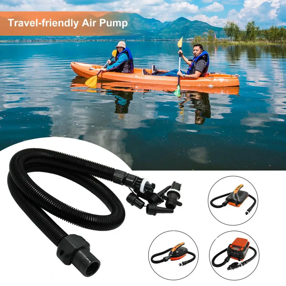 1 Set Paddle Board Pump Adapter with 6 Air Nozzles Easy Connection Wide Compatible Electric Pump Accessories Air Hose Kit