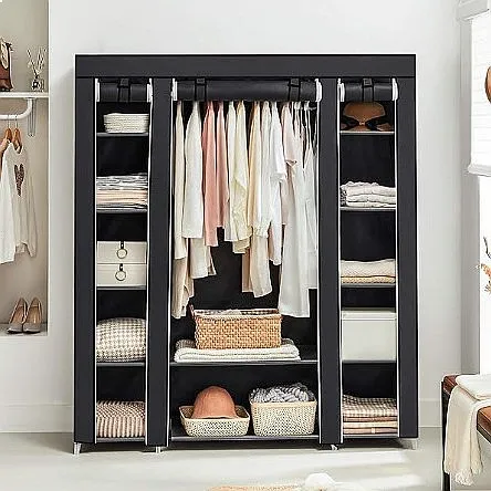 Cross-border Simple Steel Pipe Reinforced Closet Wardrobe Durable Storage for Dormitory Rental