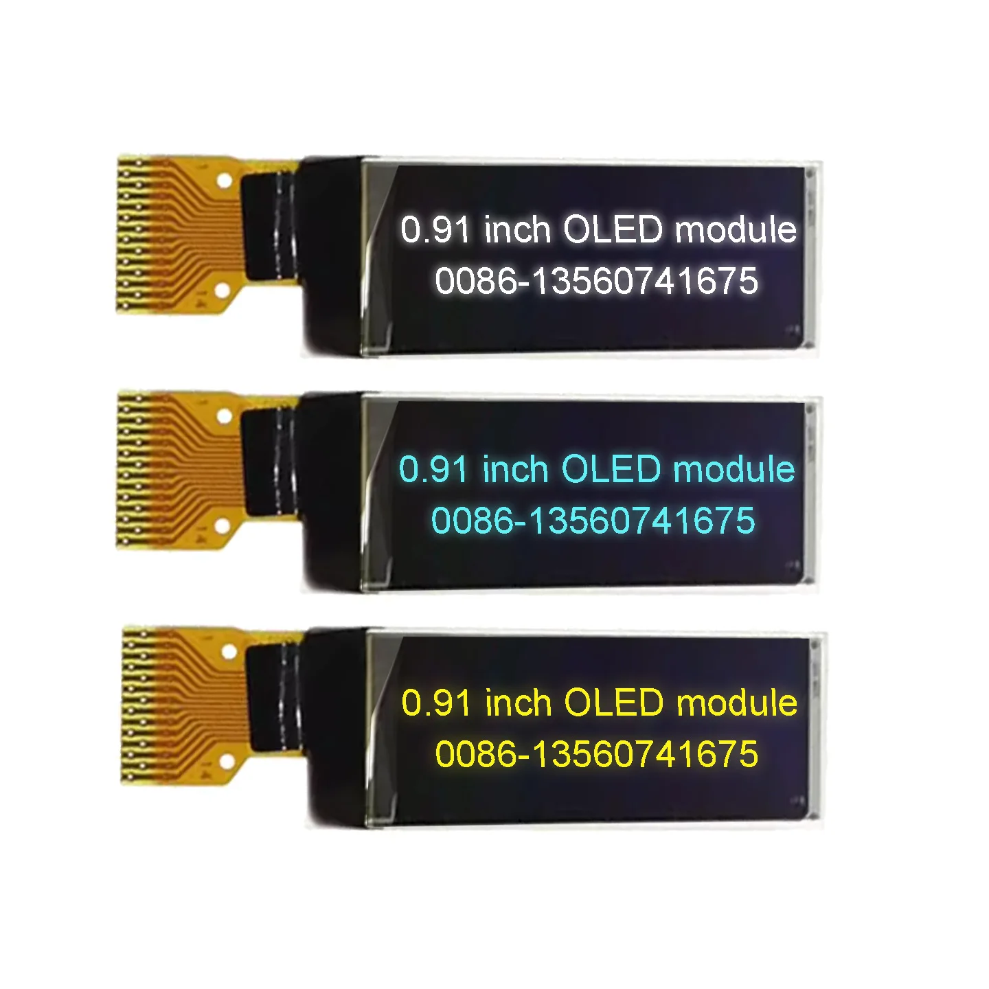0.91 Inch 128*32 128x32 OLED Display Module SSD1306 control I2C  IIC interface 4pin / 14pin Blue Yellow White