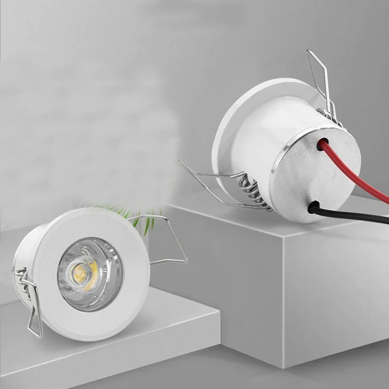 

Потолочный светильник 1 Вт, светодиодный круглый потолочный светильник, встраиваемый точечный светильник AC85-265V для домашнего освещения, теплый белый, холодный белый