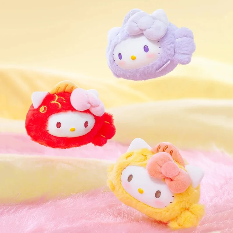 Genuíno olá kitty sorte koi peixe encontro caixa cega moda saco pingente kawaii anime figuras modelo coletar ornamentos presentes