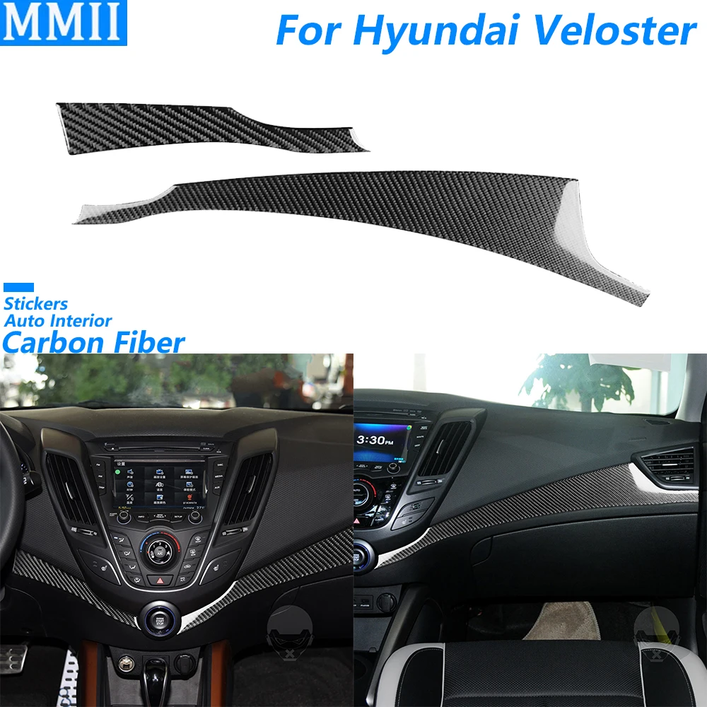 

Для Hyundai Veloster 2011-2017 центральная консоль из углеродного волокна, приборная панель, обе стороны, декоративная крышка, автомобильные аксессуары, наклейка
