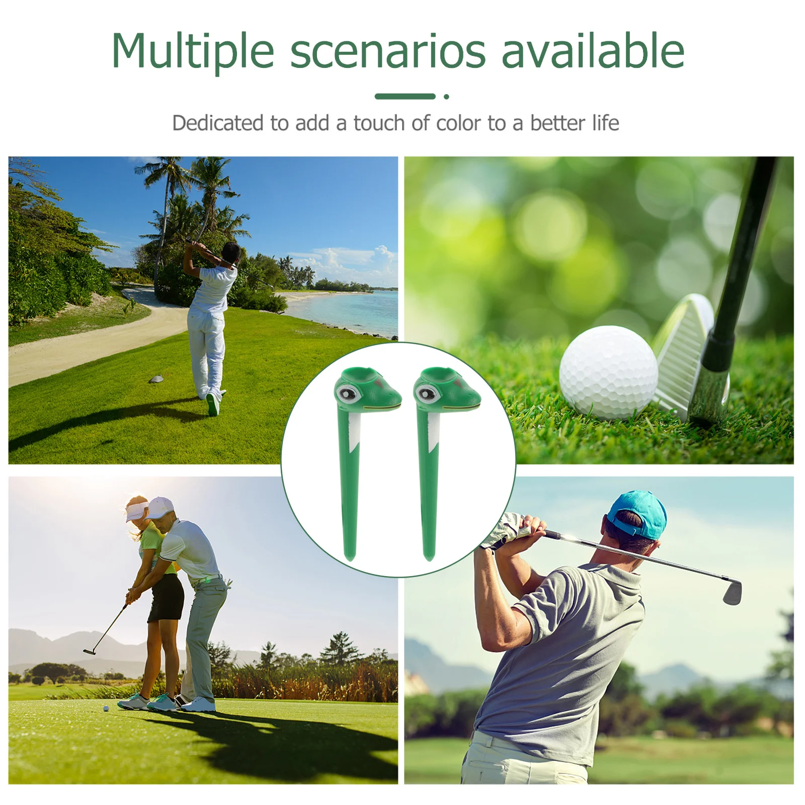 6 قطعة تيز أصحاب الكرة البلاستيكية القوية للممارسة في الهواء الطلق استبدال المسامير طويل القامة تيز لوازم الغولف المهنية مقاومة للاهتراء #5