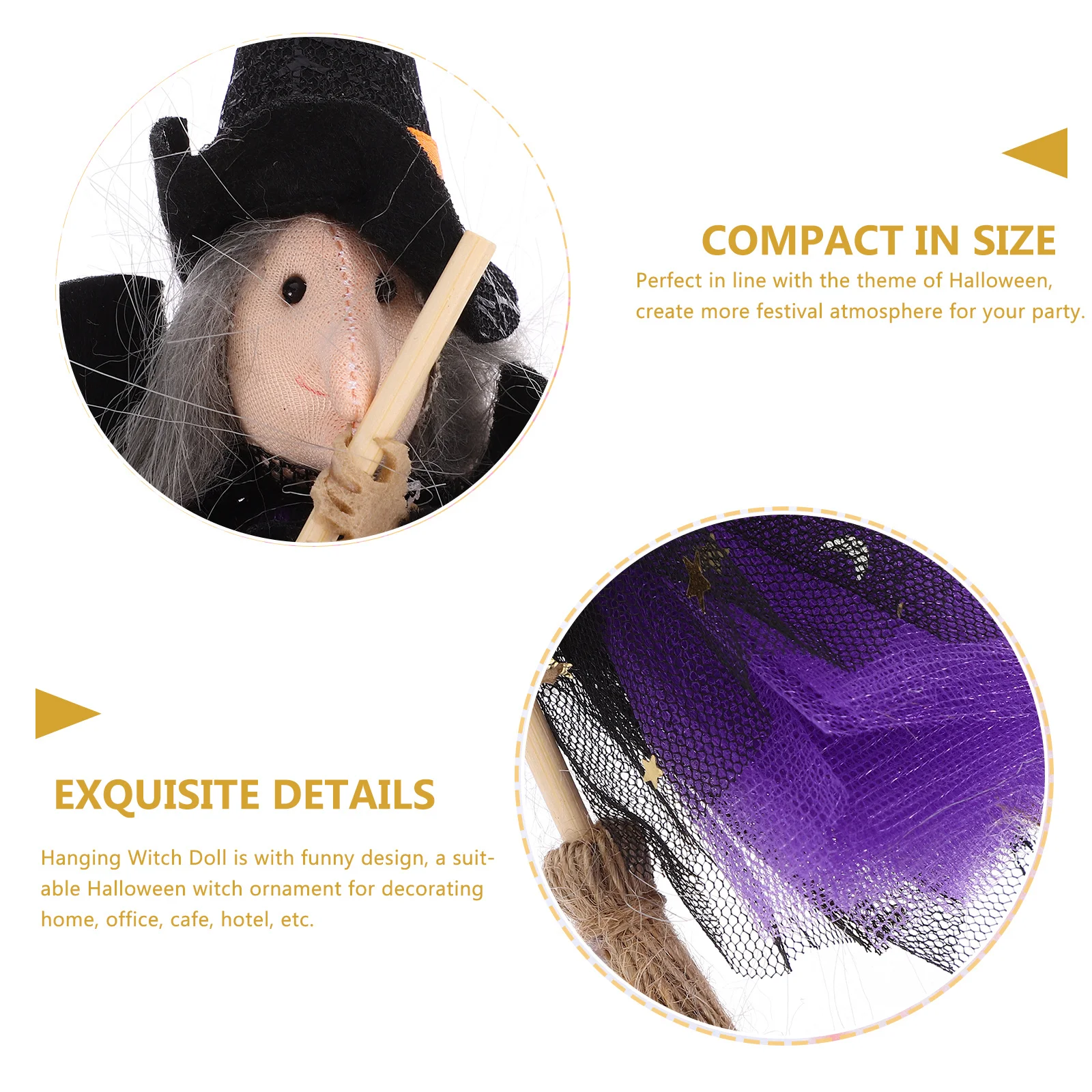 

Cute Halloween Decor For Home Party Office Lovely Party Decor Hotel, Festival Witch Decoration, Suspended Witch