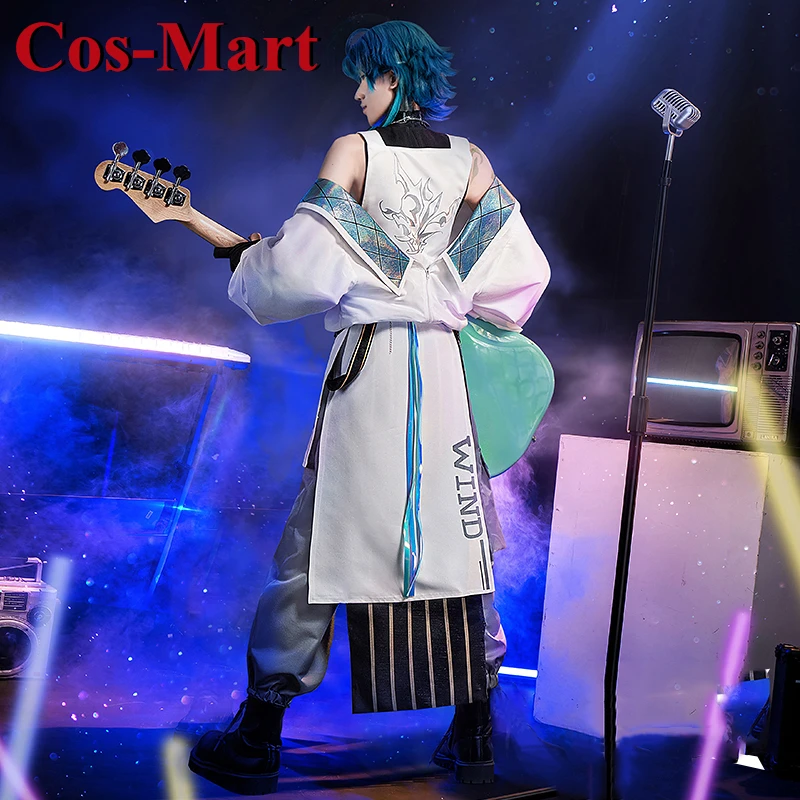 Cos-Mart Game Genshin Impact Xiao Cosplay Costume Four Winds Band Fashion Everyday Cool Casual Wear Activity Role Play Clothing