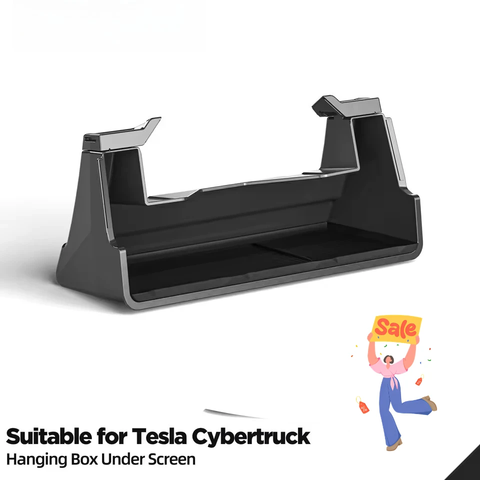 

For Tesla Cybertruck 2025 Car Storage Box Hidden Storage Organizer Case Tray Under The Central Control Screen Auto Accessories