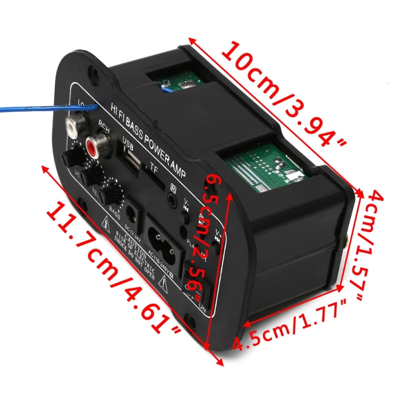 25W Car Bluetooth-compatible Subwoofer Hi-Fi Bass Amplifier Board USB