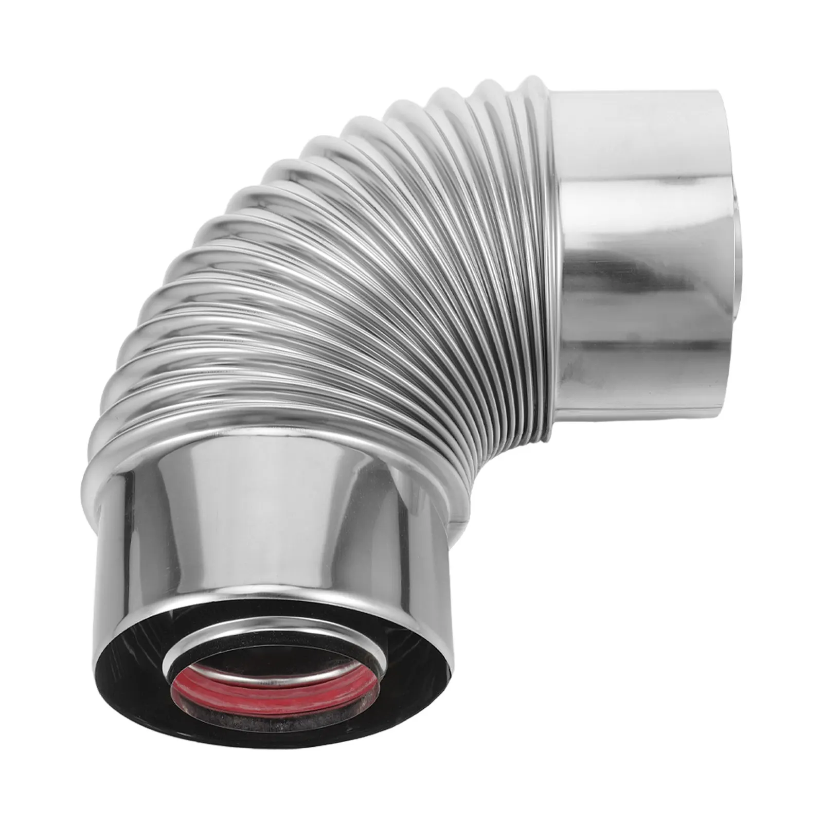 Stainless Steel Dryer Vent Elbow 90 Degree Double Layer Chimney Pipe for Indoor Wood Stove Fireplace Hvac Duct Connector