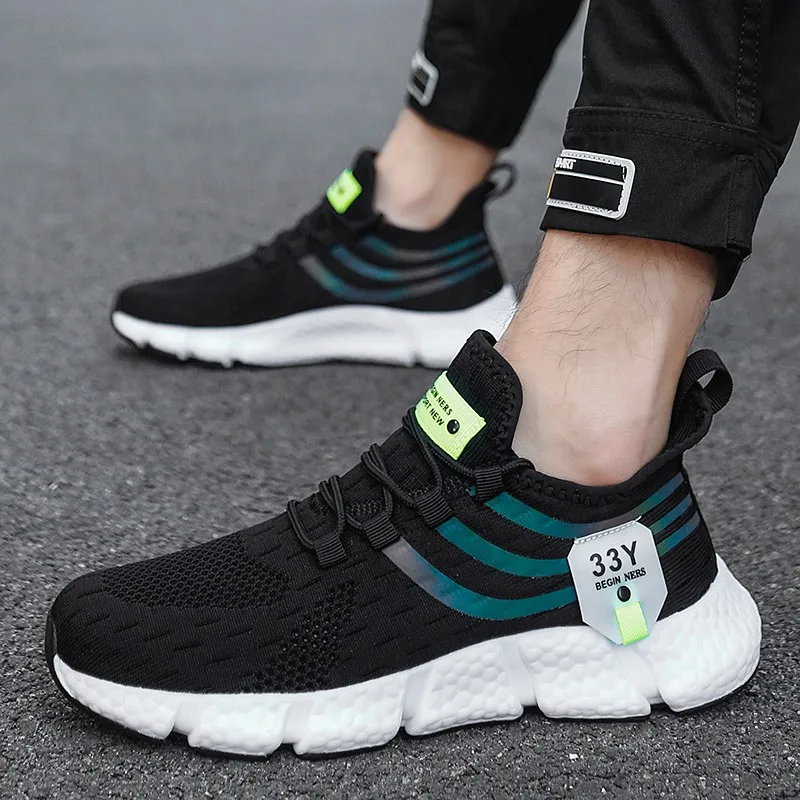 Summer Men Shoes Mesh Breathable Casual Running Shoes for Men Lightweight Walking Sneakers Shoes Couple Footwear Tenis Masculino