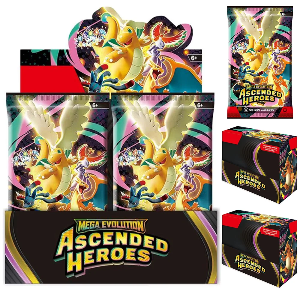 Tarjetas Pokémon Ascended Heroes, Destined Rivals, Prismatic Evolutions, Scarlet Violet 151, Tarjetas de Refuerzo ME01 en Inglés, Juguetes y Regalos