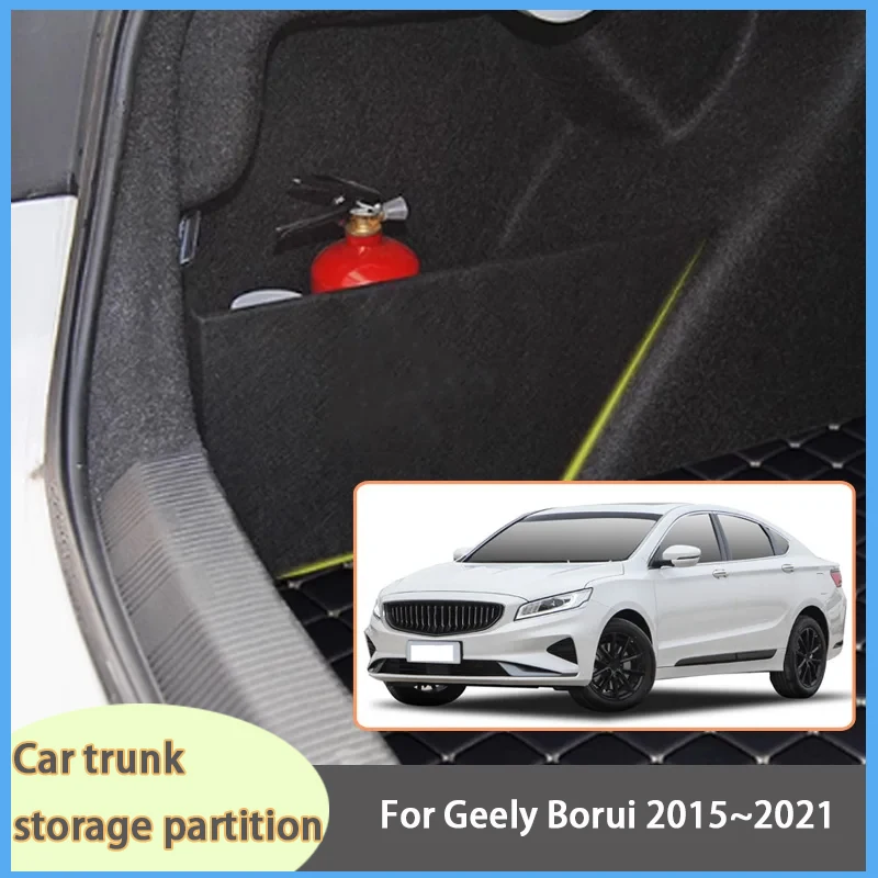 

For Geely Borui 2015~2021 20 GC9 Car Organizer Thickening Trunk Side Partition Trunk Interior Storage Box Parts