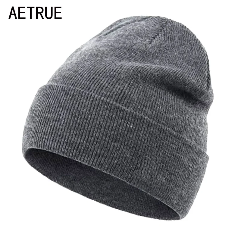 Solid Beanies Hat Women\'s Knitted Hats For Men Cap Autumn Ski Mask Female Bonnet Skull Skullies Knit Women Winter Beanie Hat Cap