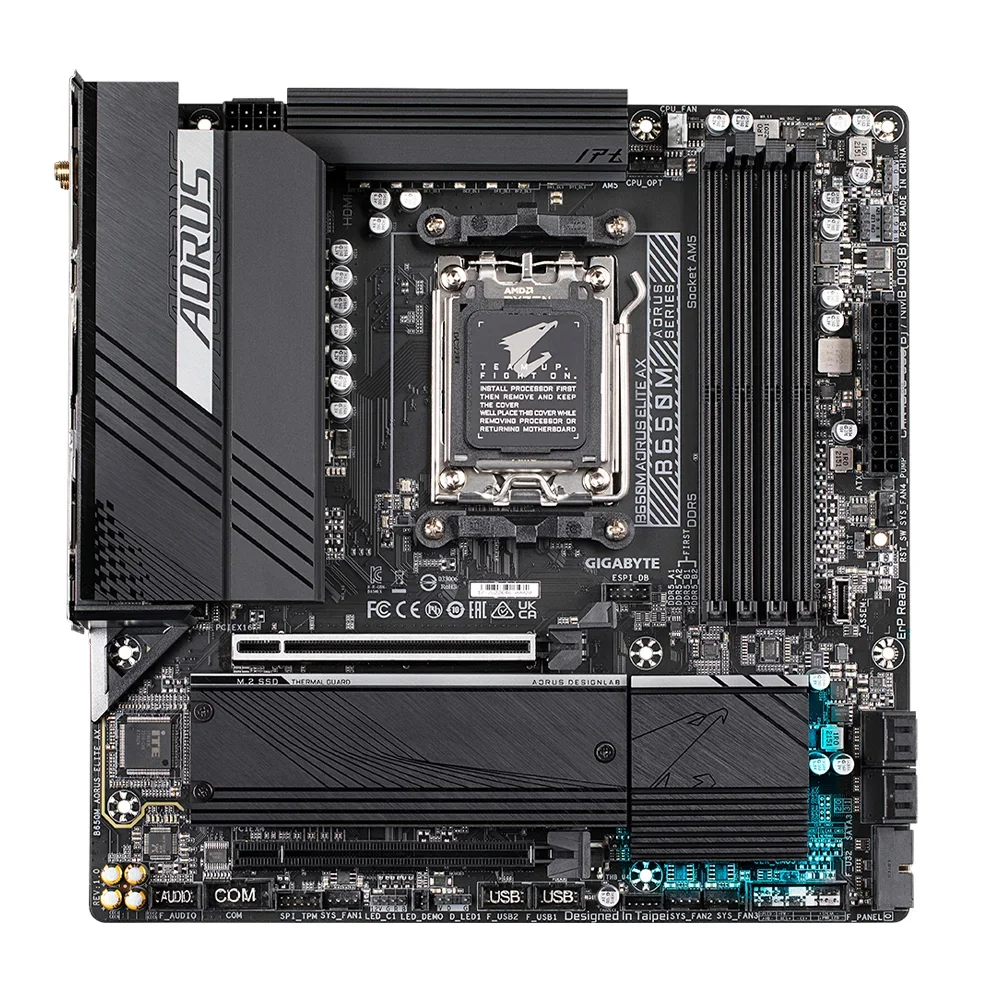 AMD Ryzen 7 7700 + GIGABYTE B650M AORUS ELITE AX Motherboard CPU Set DDR5 Socket AM5 Processor Micro-ATX 7500F+B650 Kit m-ATX