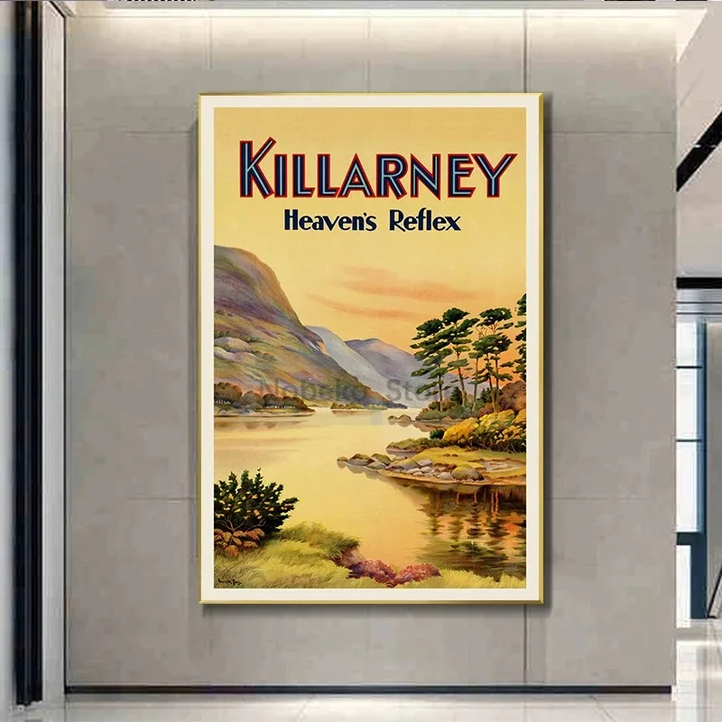 Ireland Vintage Travel Poster Dublin Glengarriff Killarney Poster And Prints Canvas Painting Wall Art Pictures Home Room Decor