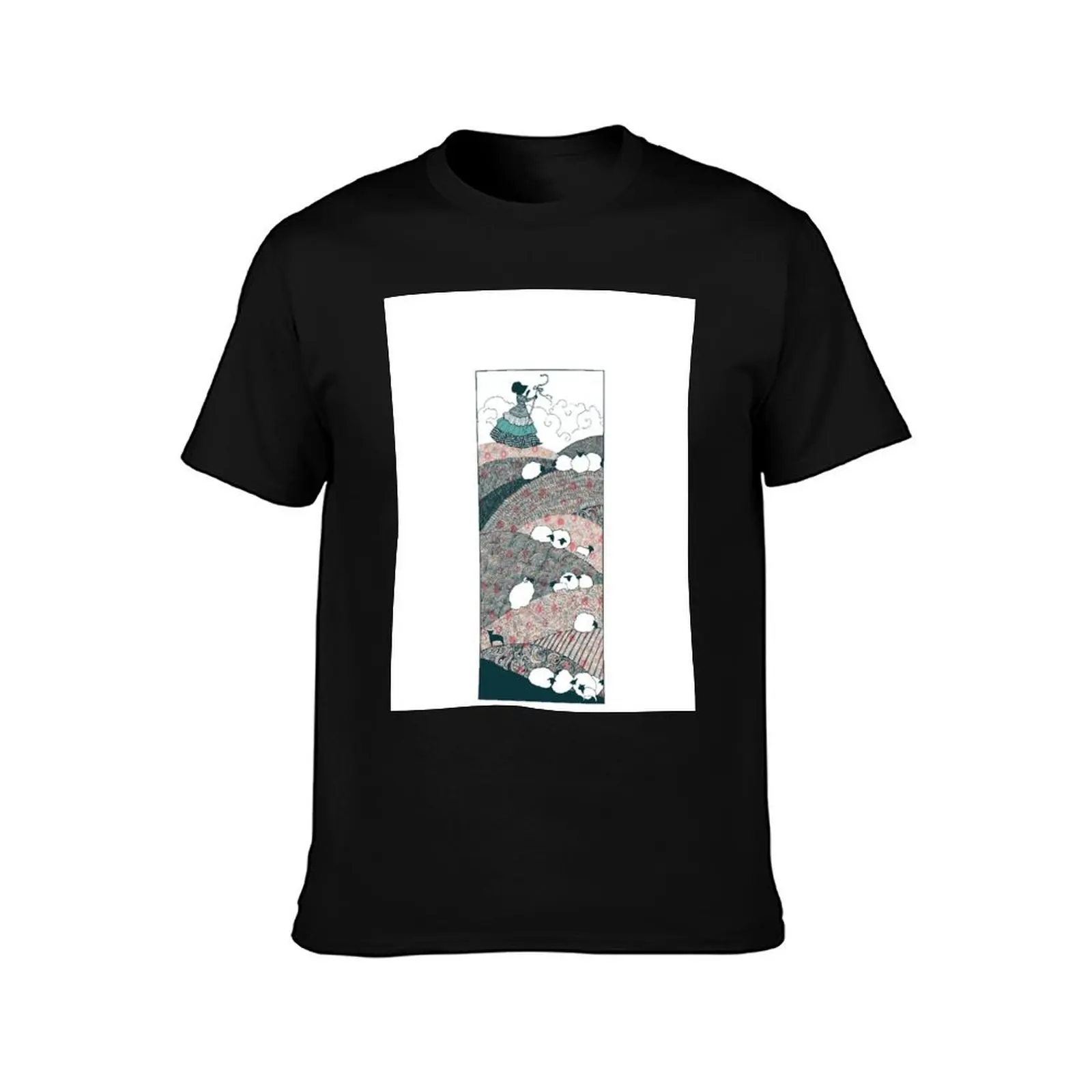 little bo peep T-Shirt Summer Casual Cotton Tee Oversized Streetwear Tops Vintage Graphic Print Loose Fit Short Sleeve