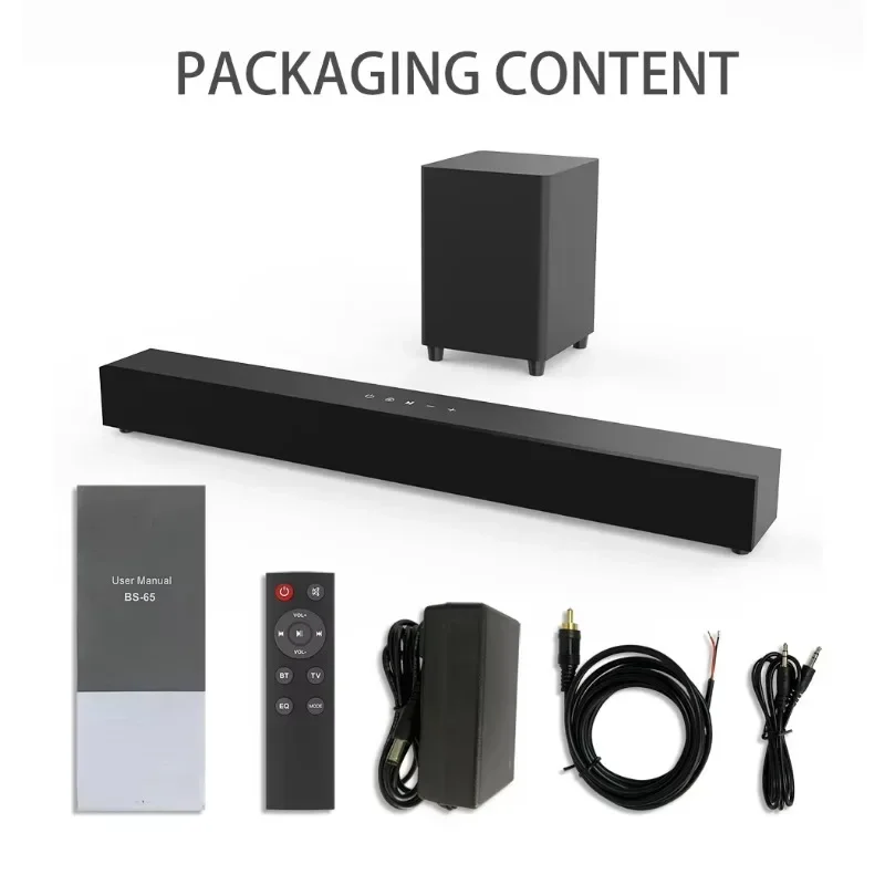 Cyboris BS-65 Movie Music News DSP Remote Control TV Speakers 2.1 channel 70W Sound Bar Soundbar Home Theatre System Subwoofers