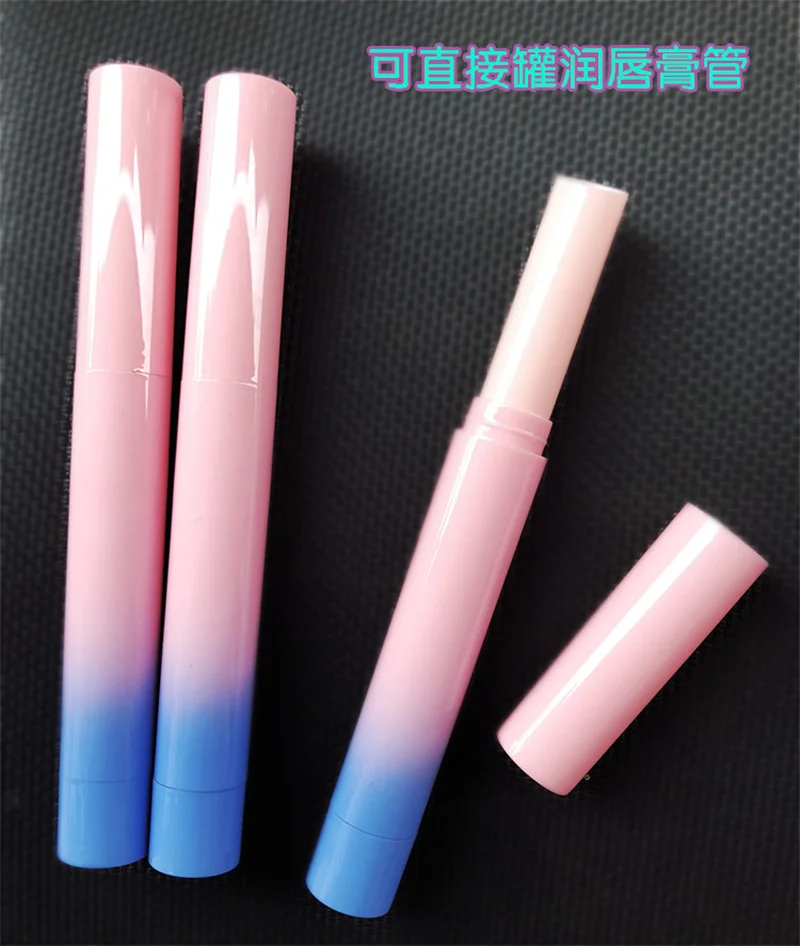 

10/30/50pcs 5g Empty Tube Lip Balm Lipstick Pen DIY Homemade Pink Blue Gradient Sample Direct Filling 9MM Cosmetic Container