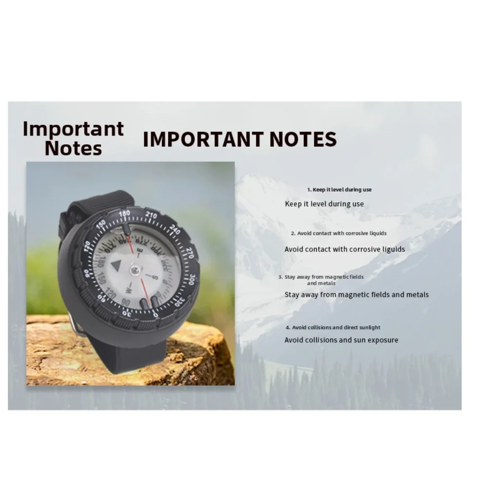 

Professional diving wristwatch with precise positioning and comfortable silicone strap for long term underwater wear