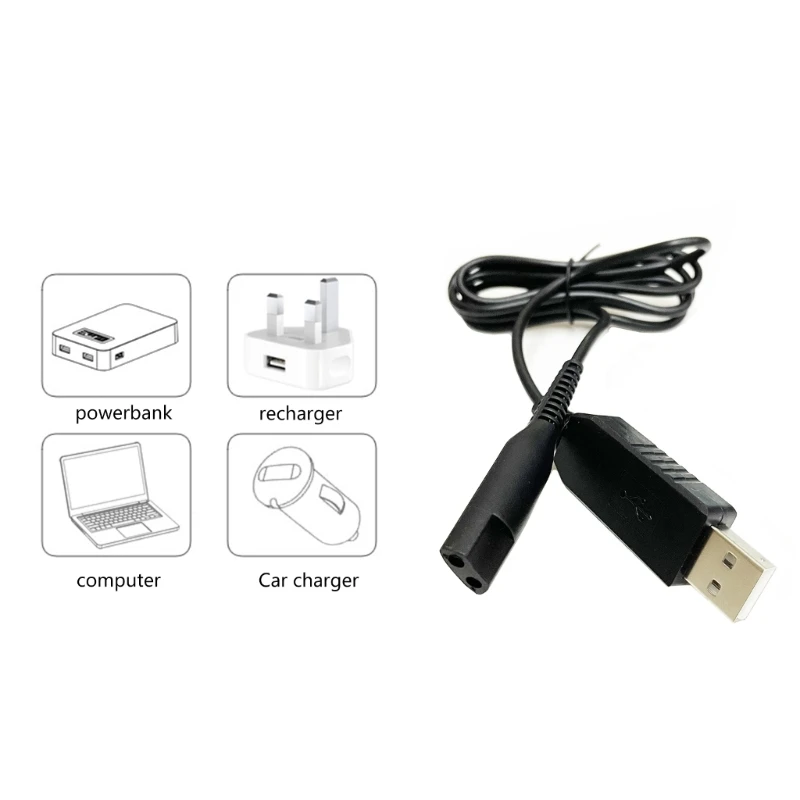 USB Charging Cable for Braun1-9 Electric Razors and Series Fast 448F